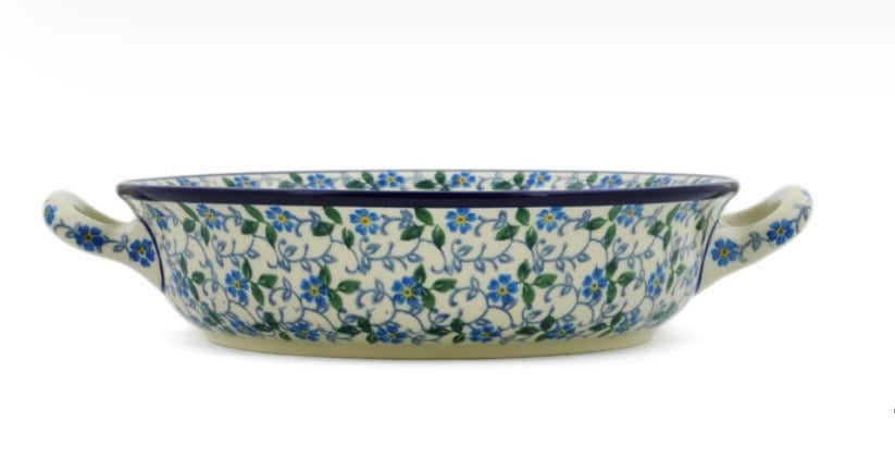 Ceramika Artystyczna, Summer Wind, Medium Round Baker with Handles