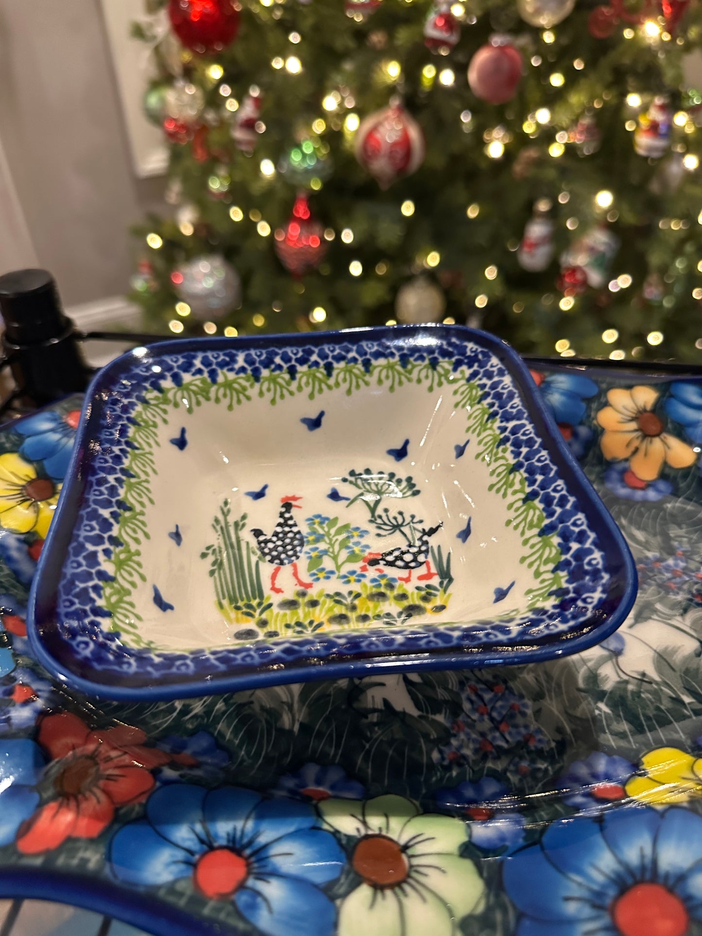 Kalich, Unikat, Art Level 1, Black Chicken Square Bowl