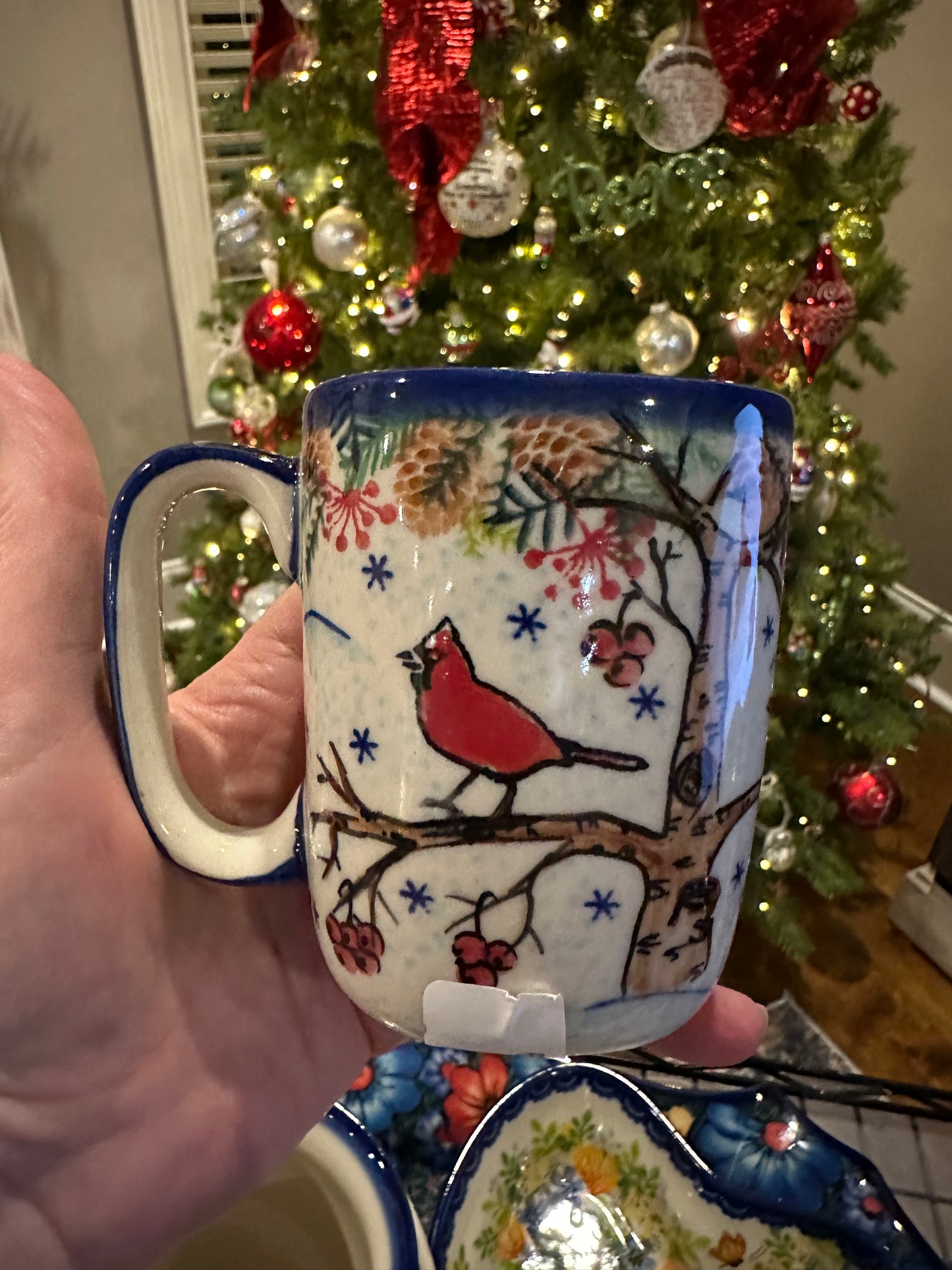 Vena Snowman and Cardinal 8.5 oz. Square Mug