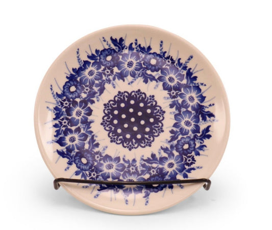 Ceramika Kaola Polish Pottery, Cobalt Meadow, Dessert Plate