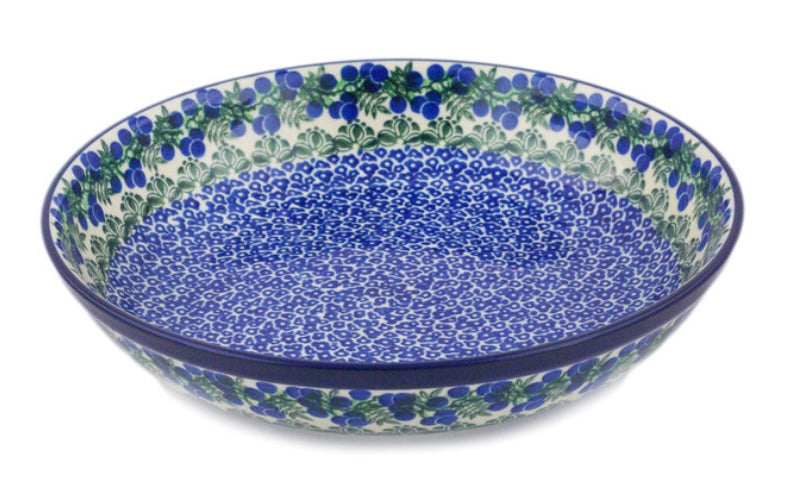 Ceramika Artystyczna, Blueberry Fields Forever,  Large Shallow Bowl 13"
