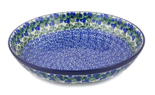 Ceramika Artystyczna, Blueberry Fields Forever,  Large Shallow Bowl 13"