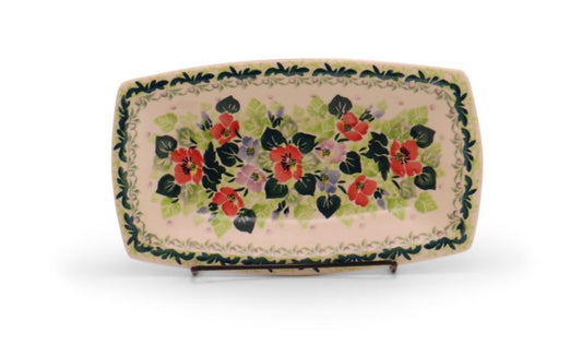 Ceramika Amfora Polish Pottery, Signature Unikat, Lucky Charm Serving Tray/Platter