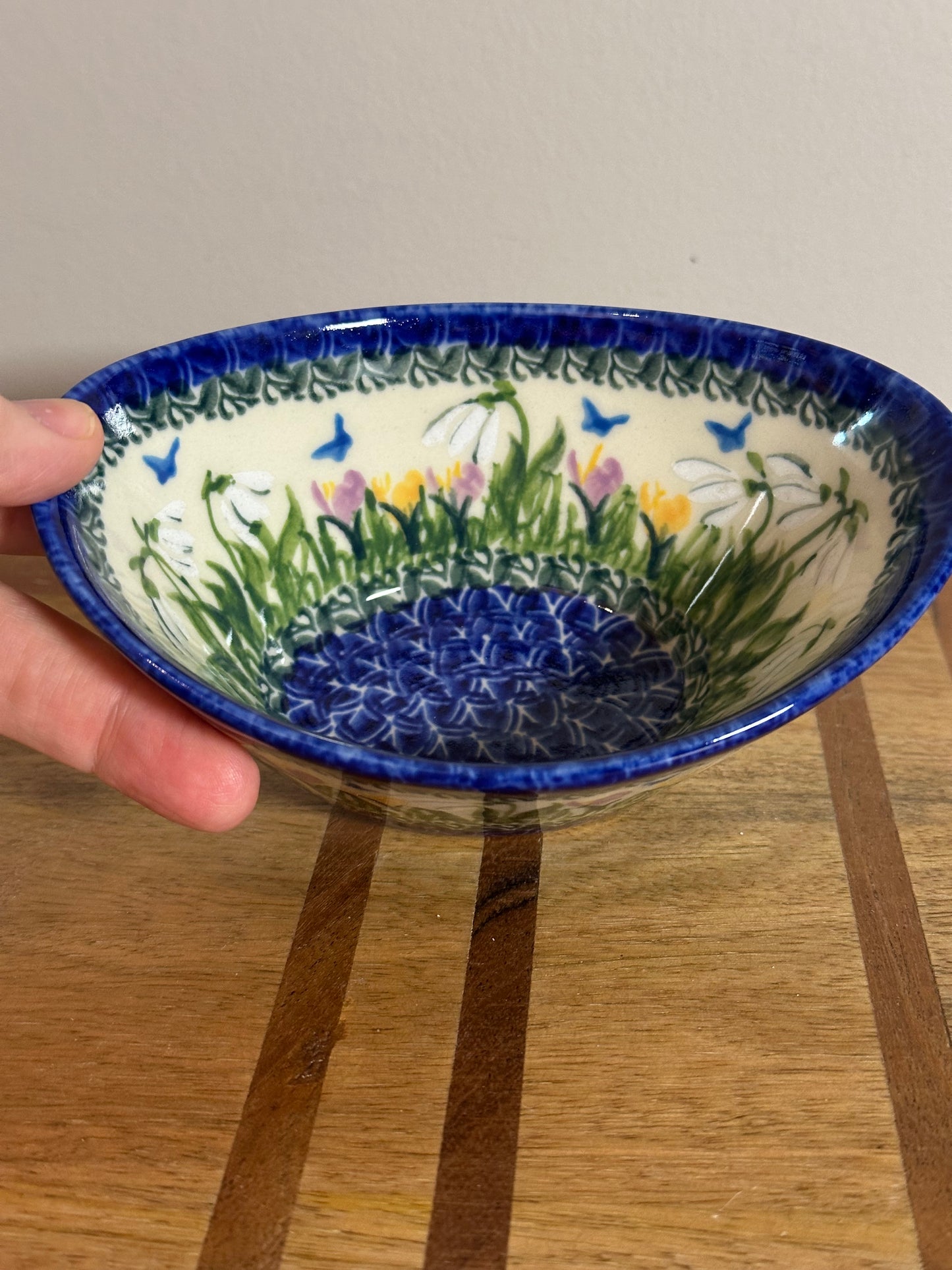 Kalich Unikat Art Level 2, Snowdrop Flower and Butterflies, Tub Bowl