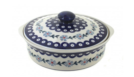Manufaktura Blue Violet Round Baker with Lid