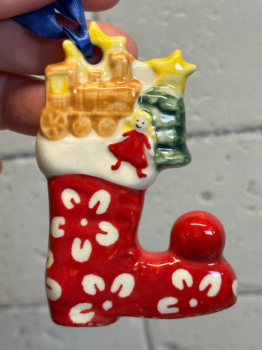 Manufaktura Red Blossom Stocking Ornament