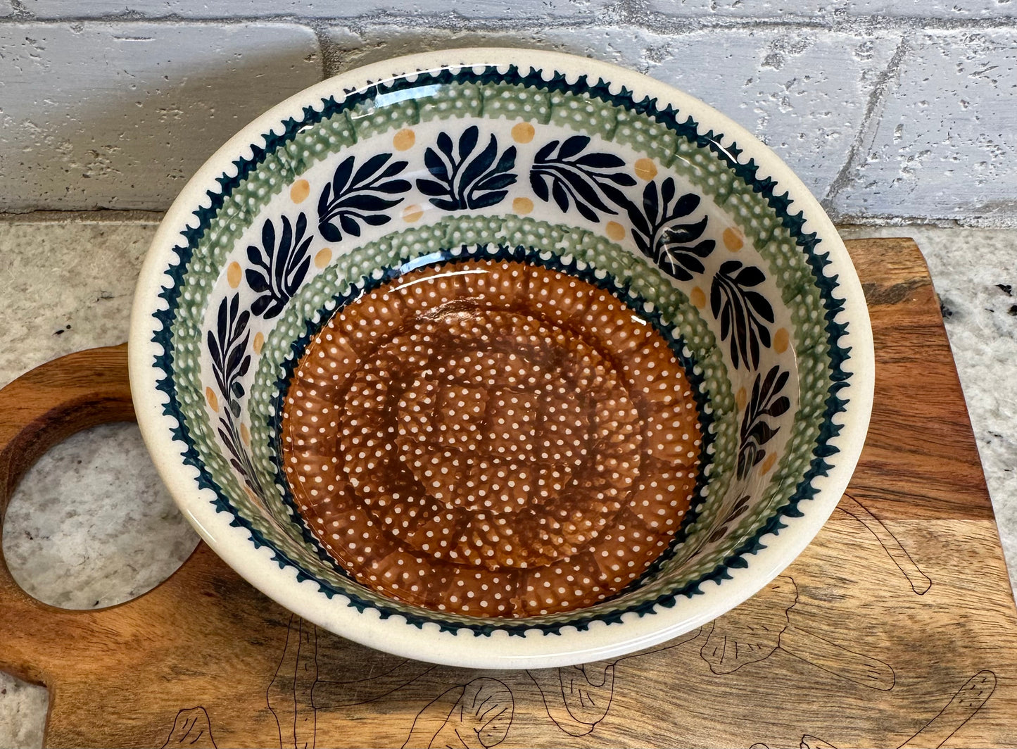 Manufaktura, Jungle Flora, Scalloped Bowl.  5.5"