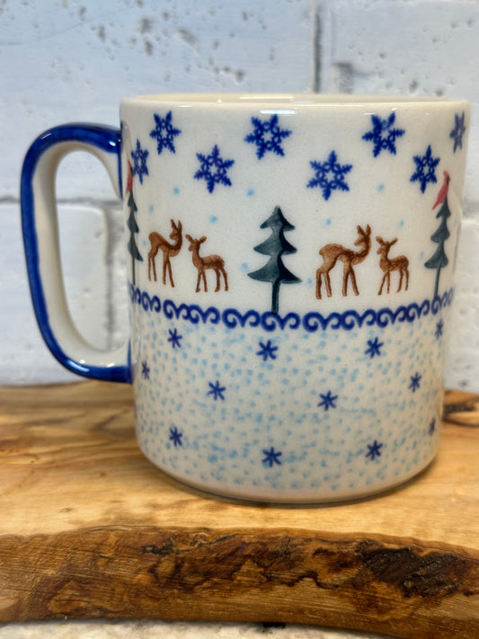 Vena Reindeer, Cardinal & Trees, Straight Mug