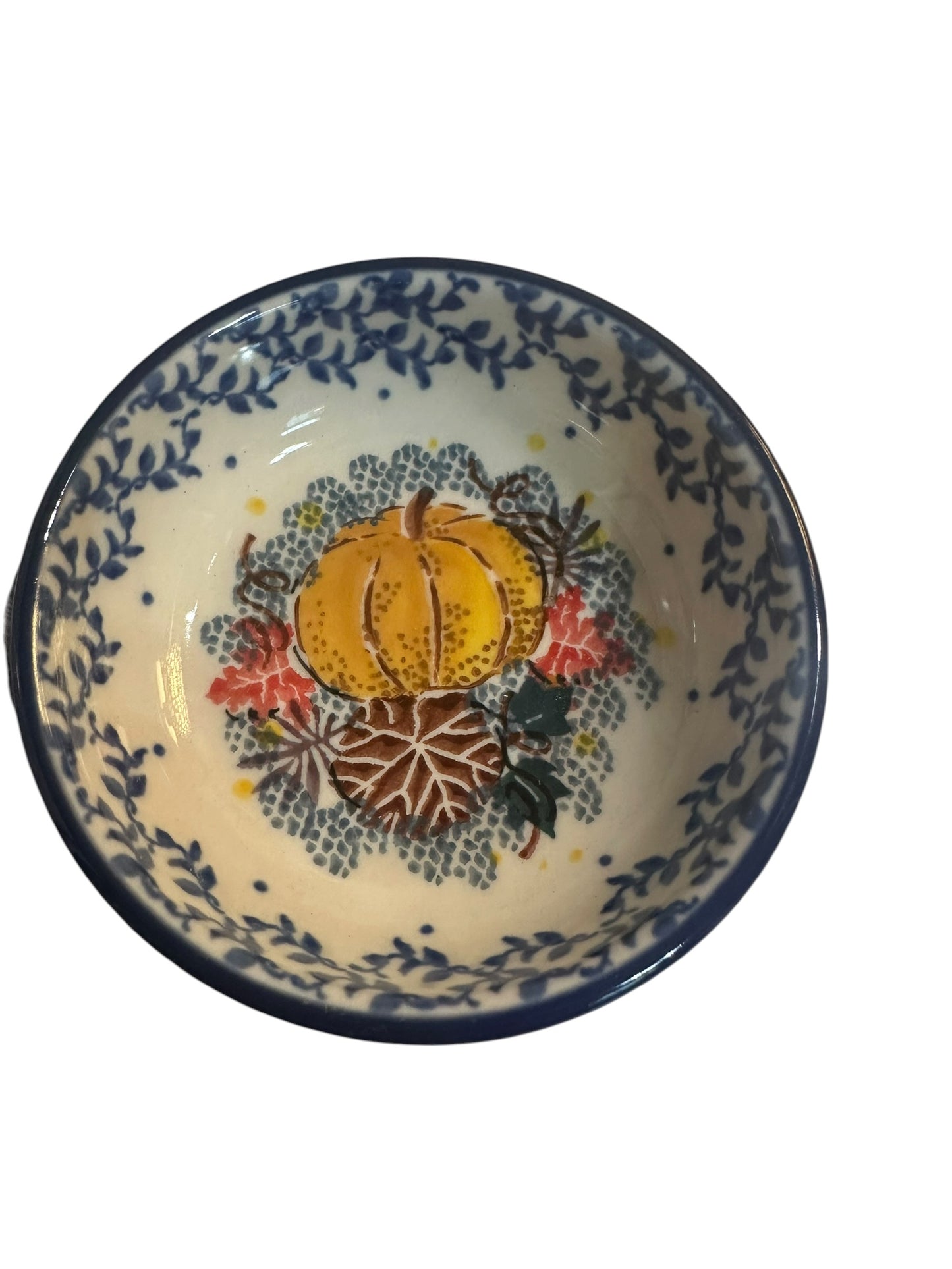 Ceramika Artystyczna, U4741 Autumn Falling Leaves, 3.5"