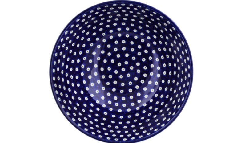 Ceramika Artystyczna Polish Pottery, Traditional Blue Eyes, Large Nesting/Mixing/Serving Bowl