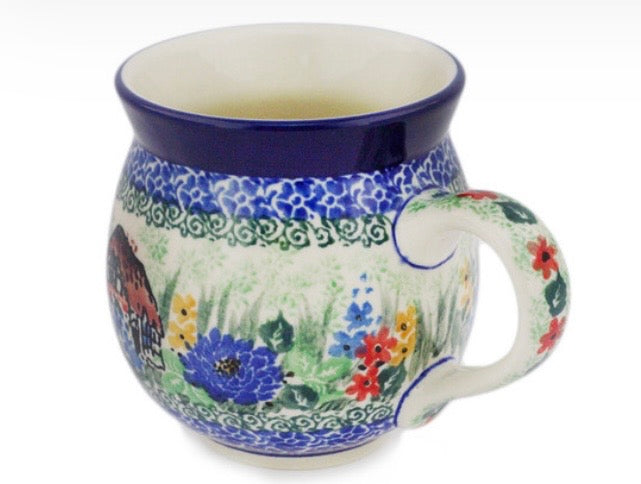 Ceramika Artystyczna, U4037, Delightful Garden House,  Medium Bubble Mug