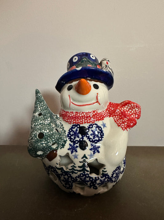 Andy, Christmas Trees & Snowflakes, Snowman Holding Tree, Bird on Hat, Luminary