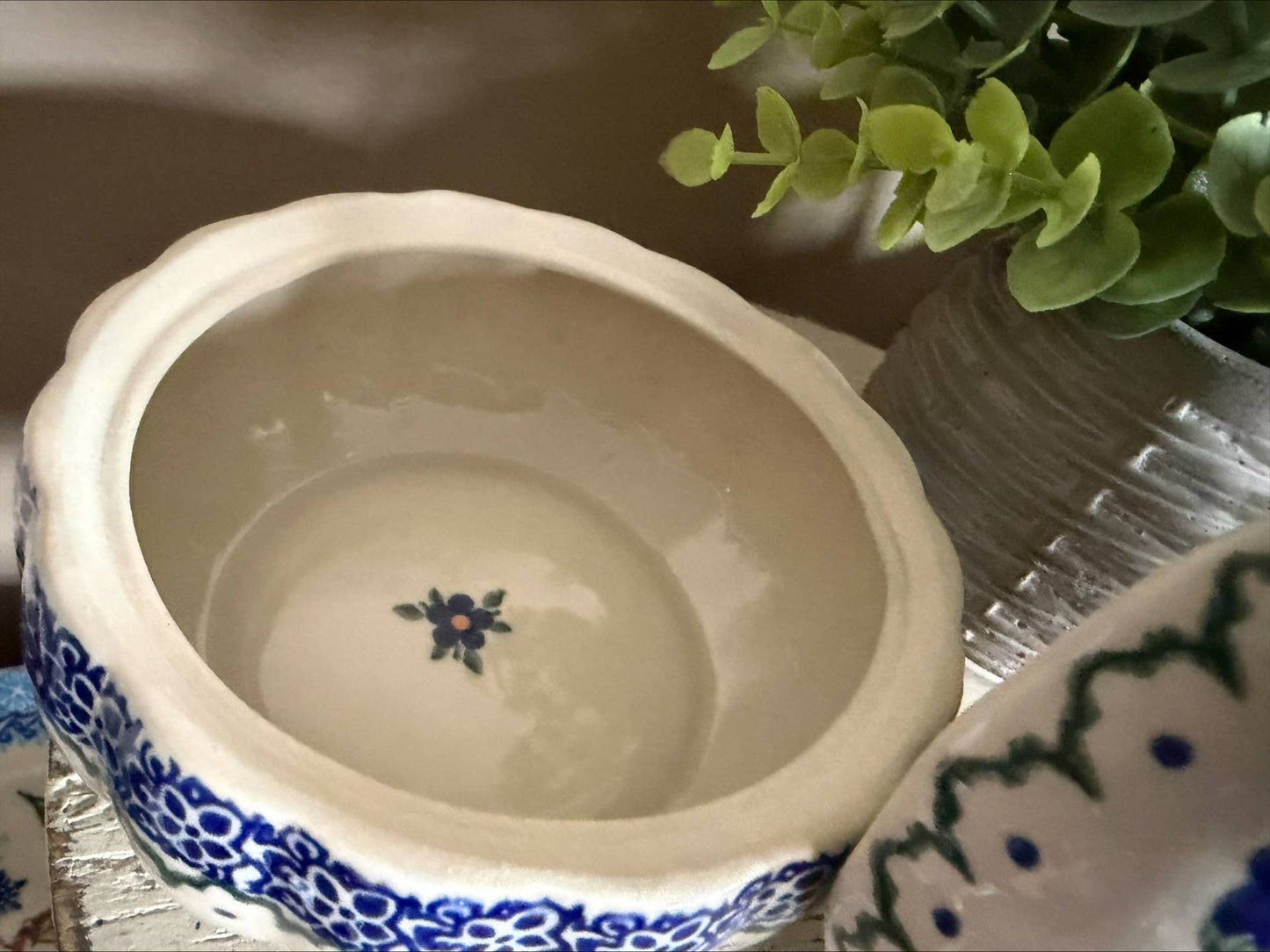 Vena, Polish Pottery Pumpkin with Lid