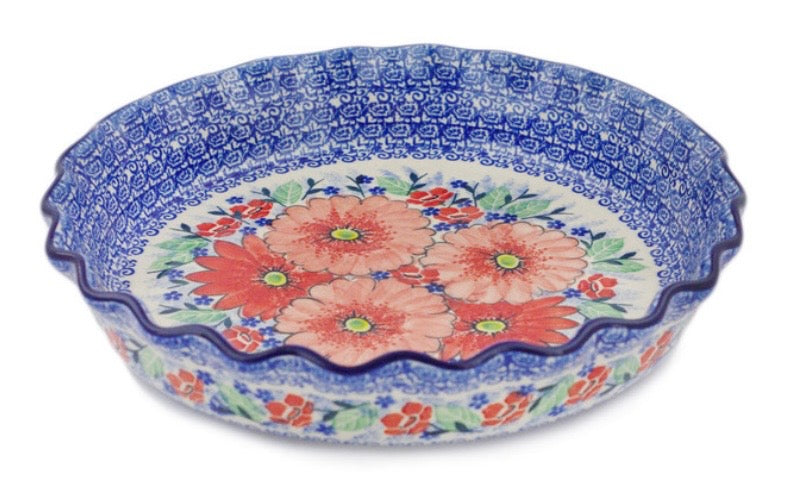 Ceramika Artystyczna, U5137 Peak Of Perfection, Fluted Pie Dish 10"