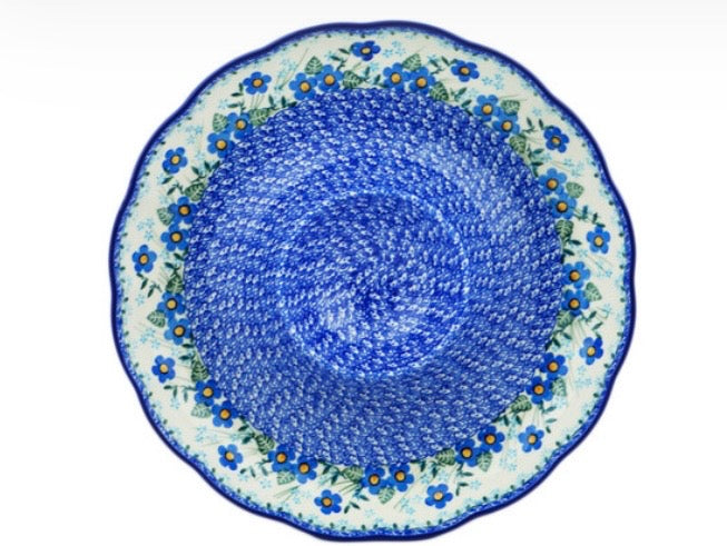 Ceramika Artystyczna Blue Joy, Chip and Dip Platter 12"