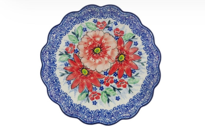 Ceramika Artystyczna, U5137 Peak of Perfection, Scalloped Bowl, 7.5"