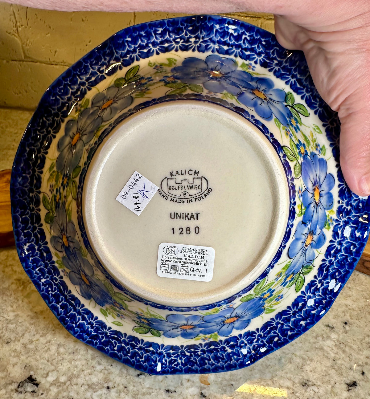 Kalich, Brand New Shape!, A1, Blue Magnolia, Wave Bowl