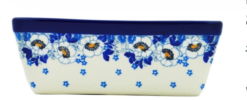 Ceramika Artystyczna, Blue Spring, Loaf Pan 8"