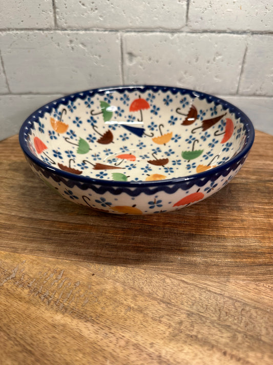 Ceramika Artystyczna Polish Pottery, Unikat Umbrellas, Bowl