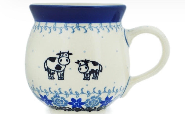 Ceramika Artystyczna, Happy Cows, Bubble Mug, 12 oz.
