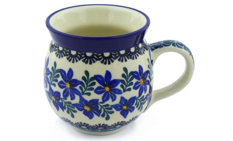 Ceramika Artystyczna, Blue Violets, Medium Bubble Mug