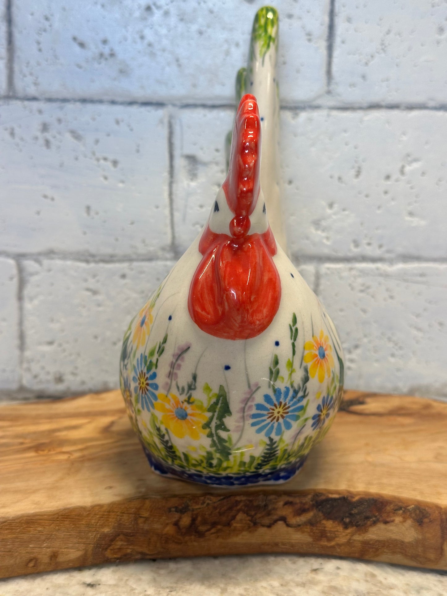 Kalich, Art Level, Yellow, Lavendar, Blues, Yellow Bird, Large Rooster Figurine