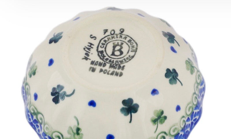 Bona, Lucky Clovers, Scalloped Bowl