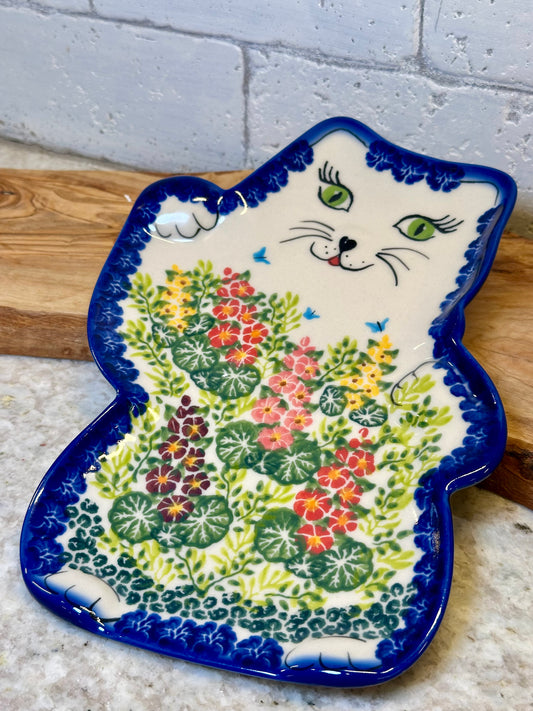 Kalich, Green Eyed Kitty Plate