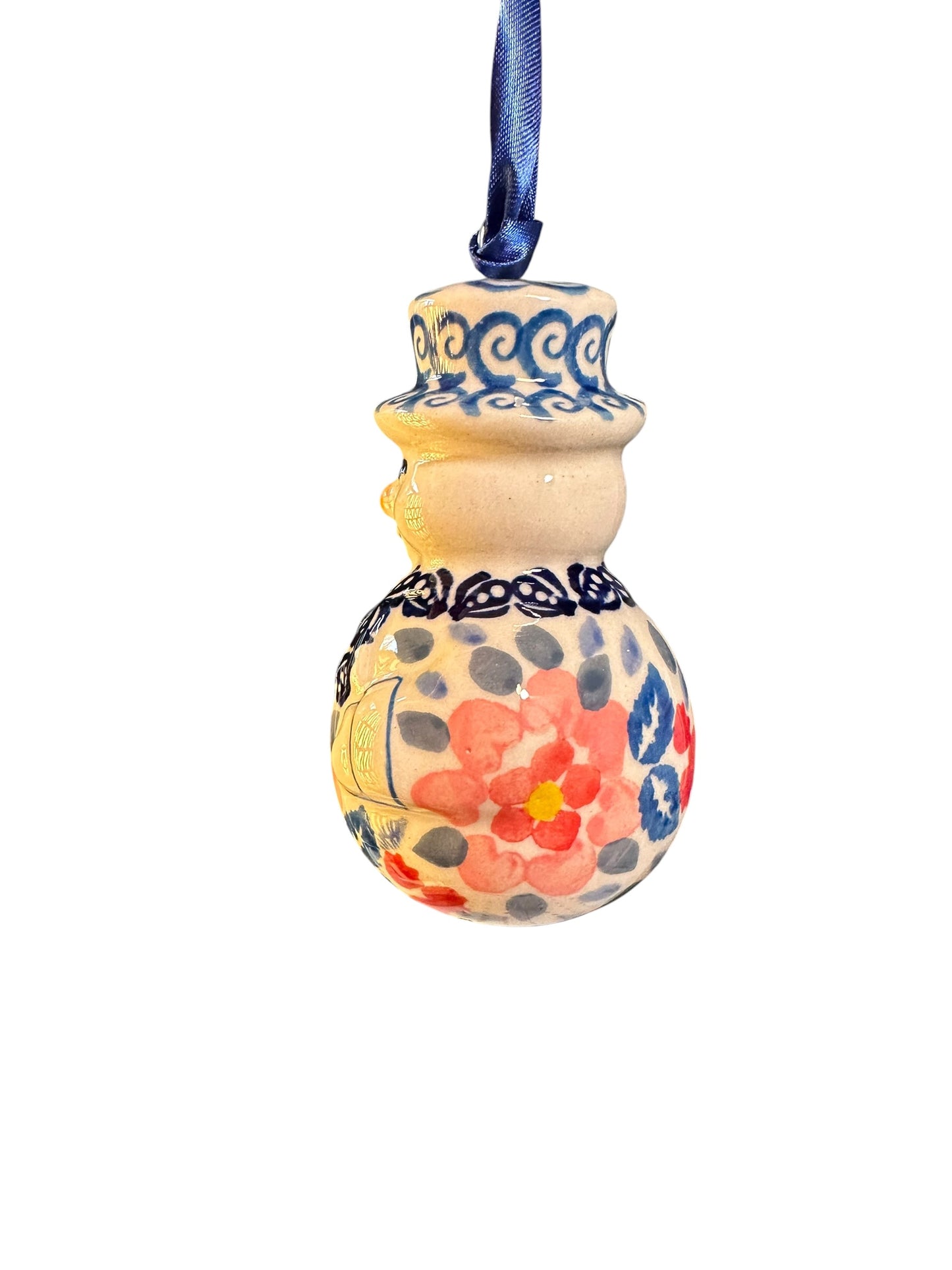 Manufaktura, Calico, Snowman holding Tree, Ornament