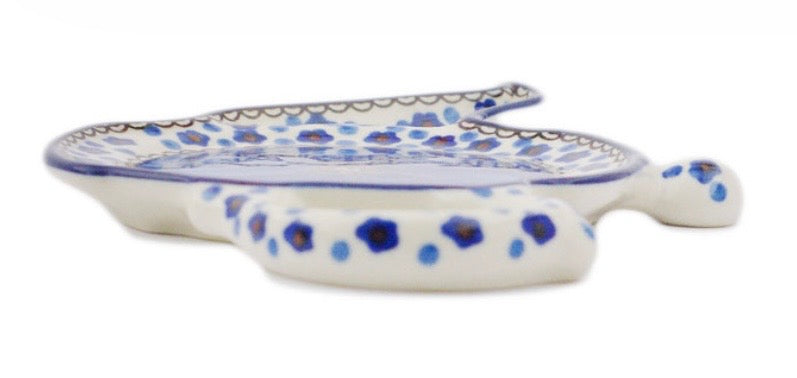 Ceramika Artystyczna, U408 Cobalt Poppies, Teapot Shaped Plate 8"