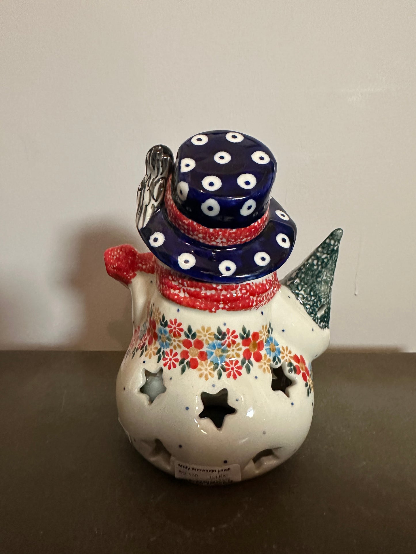 Andy Bold Floral, Snowman Holding Tree, Bird on Hat, Luminary
