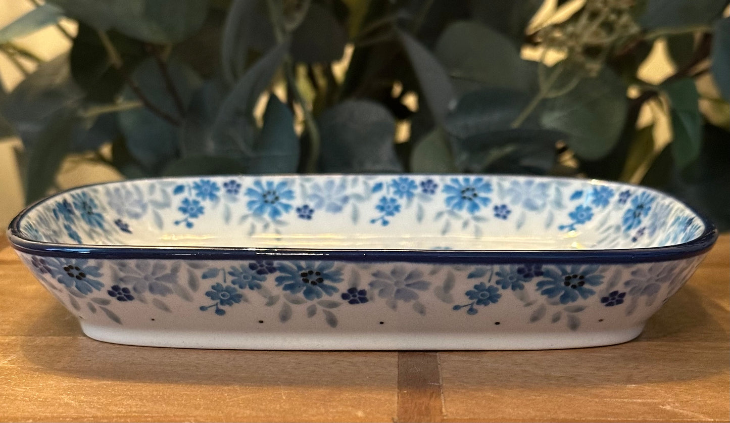 Ceramika Artystyczna Polish Pottery, Blue Bunny Small Tray