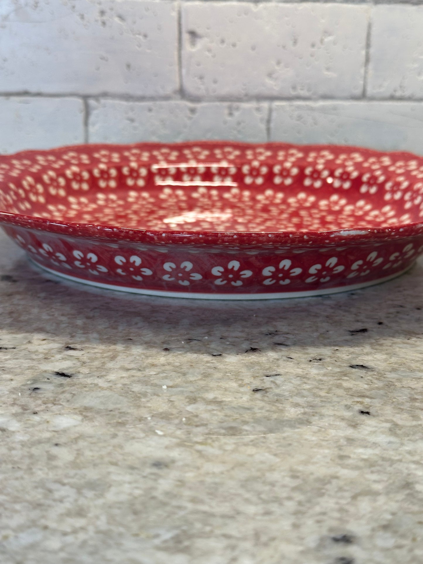 Manufaktura, Red Blossom, Scalloped Platter