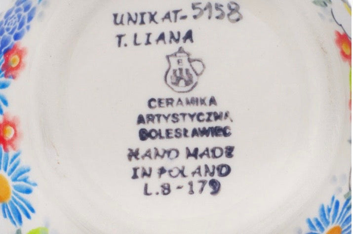Ceramika Artystyczna, U5158 Anemone Flower Garden, Loop Mug/Bowl