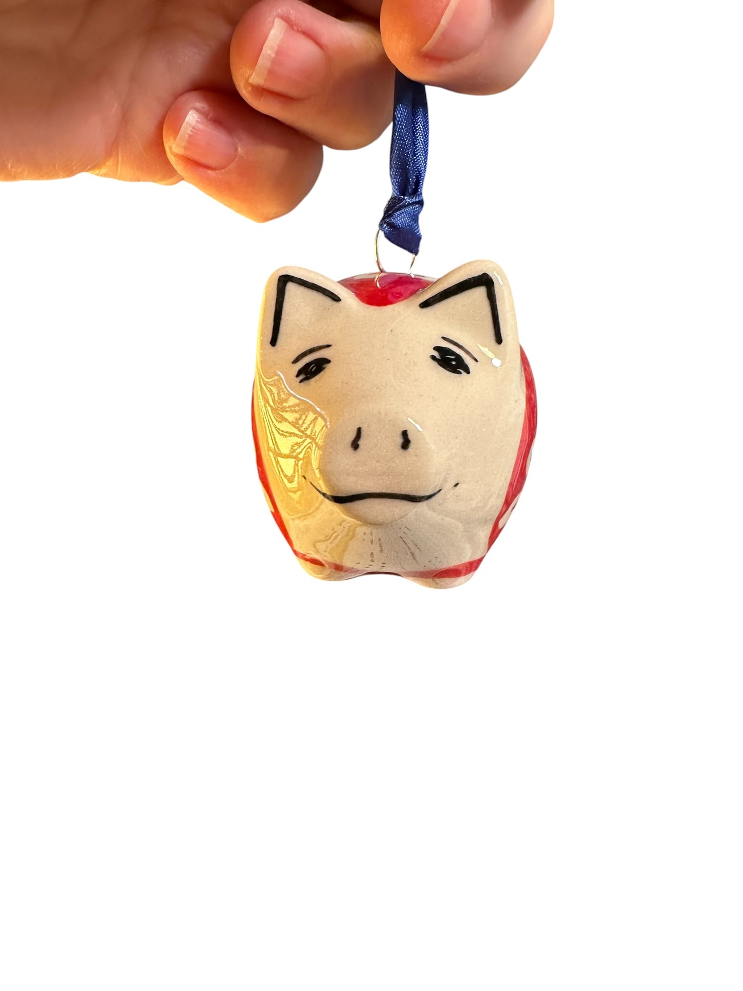 Manufaktura, Red Blossom, Piggy Ornament