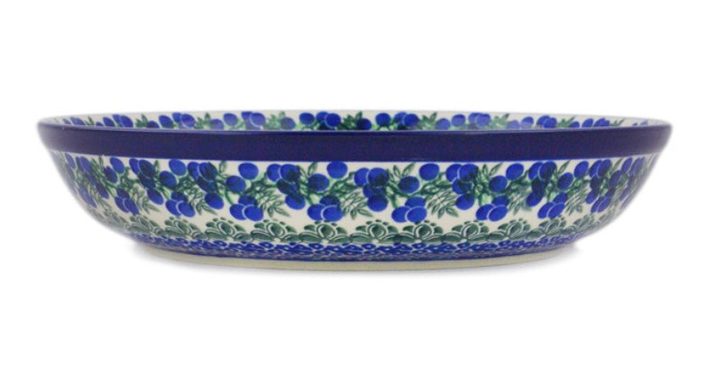 Ceramika Artystyczna, Blueberry Fields Forever,  Large Shallow Bowl 13"