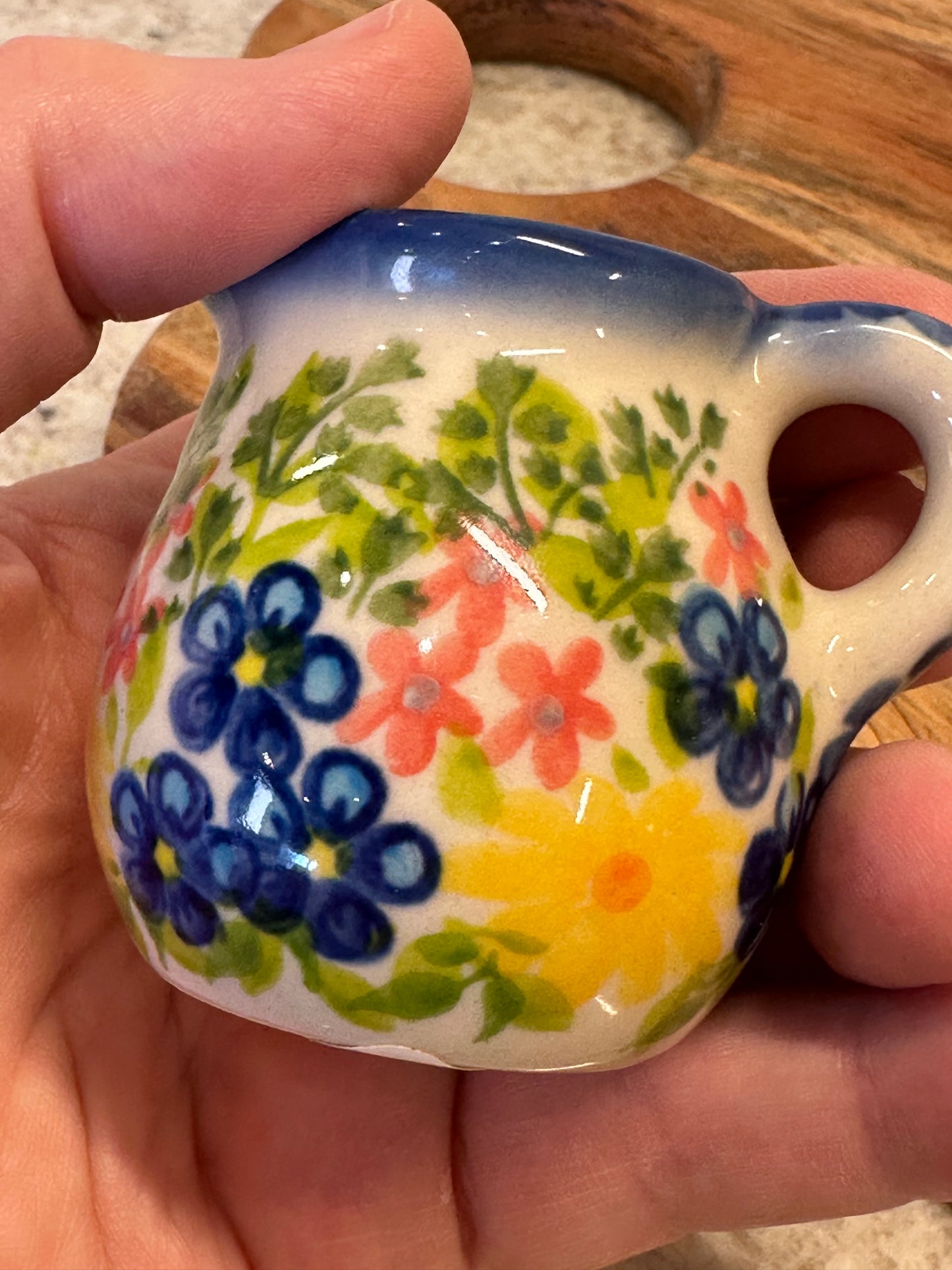 Kalich, Art Level, Blue/Pink/Yellow Floral, Mini Creamer/Pitcher