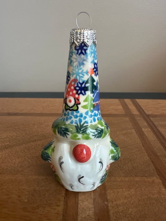 Galia Polish Pottery Winter Gnomes Ornament
