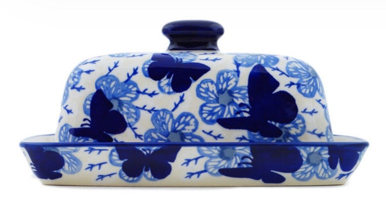 Manufaktura,  Cobalt Butterflies,  Butterdish
