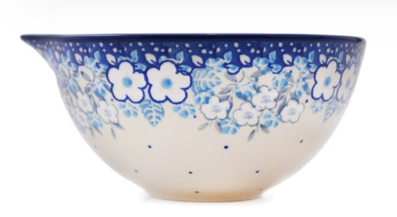Ceramika Artystyczna, Unikat U4971, Floral Animation,  Bowl with Spout
