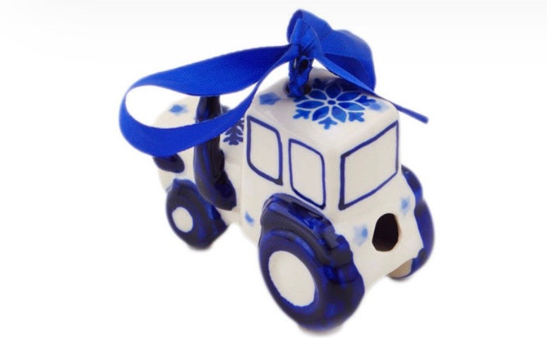 Manufaktura, Snowdrift, Tractor Ornament 3"