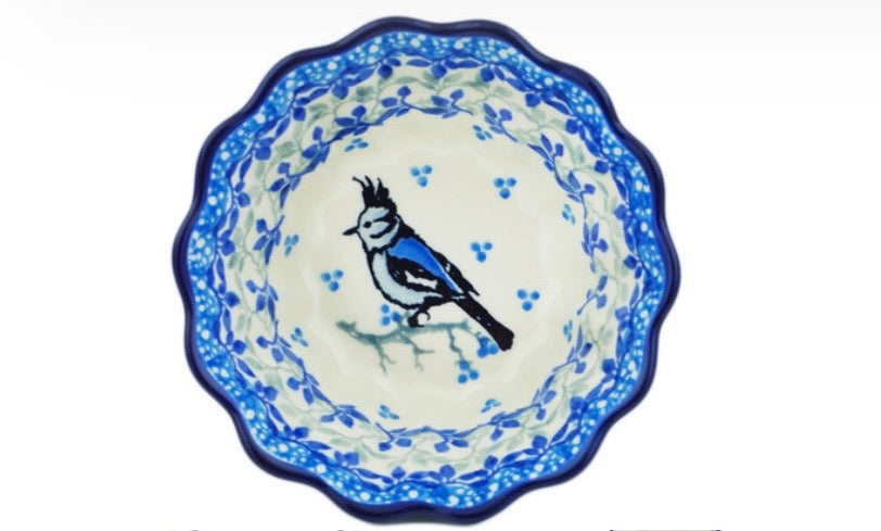 Ceramika Artystyczna, Blue Grove, Fluted Bowl