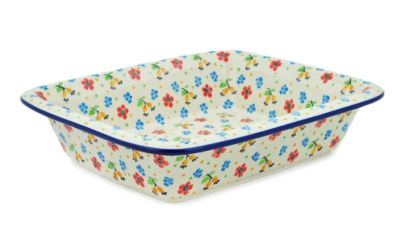 Ceramika Artystyczna, Zesty Floral, Rectangular Baker