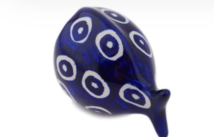 Manufaktura, Unikat Bold Blue Eyes, Fish Figurine 4"
