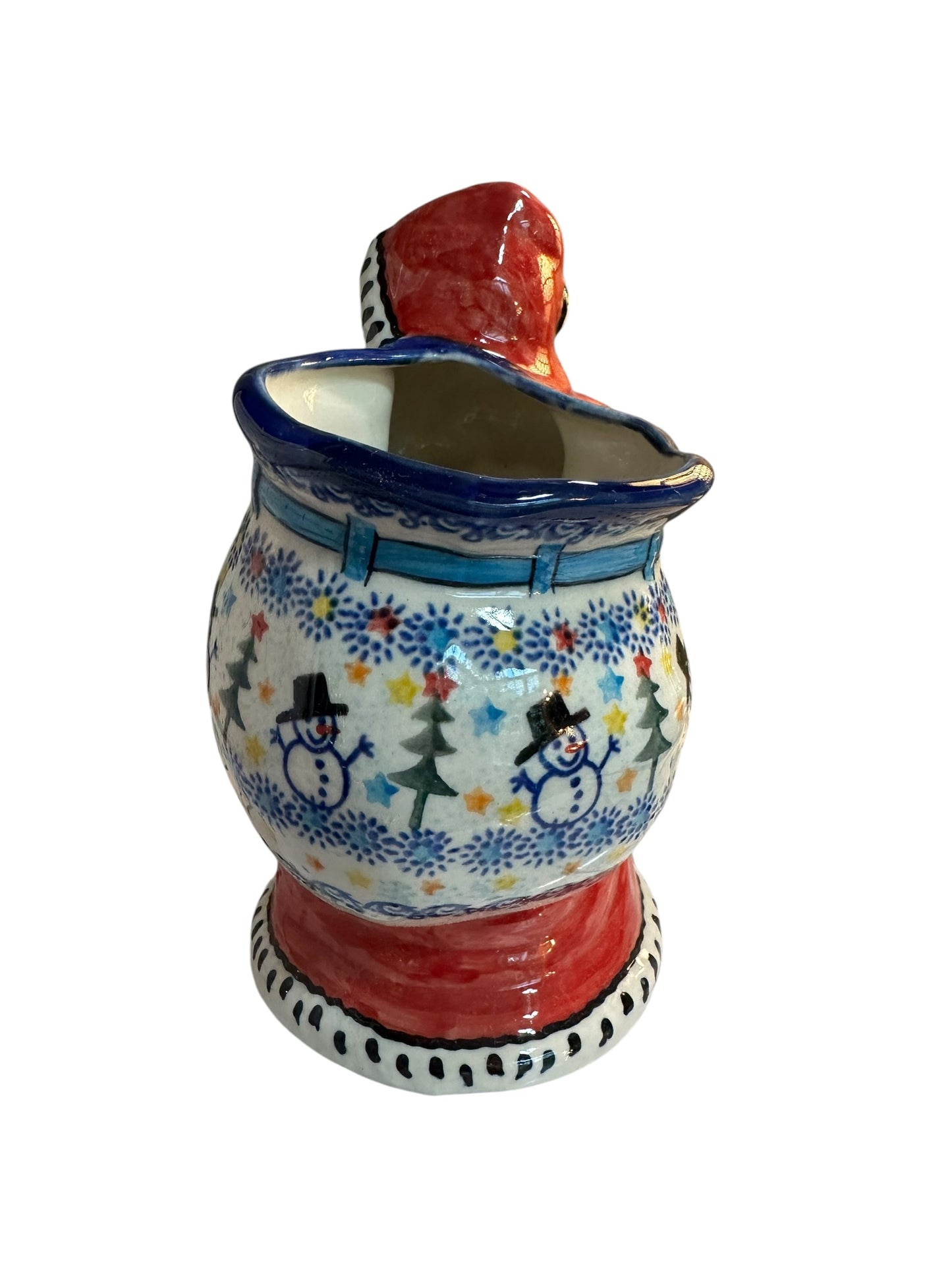 Vena, Dancing Snowman, Santa Shaped Jar 9"