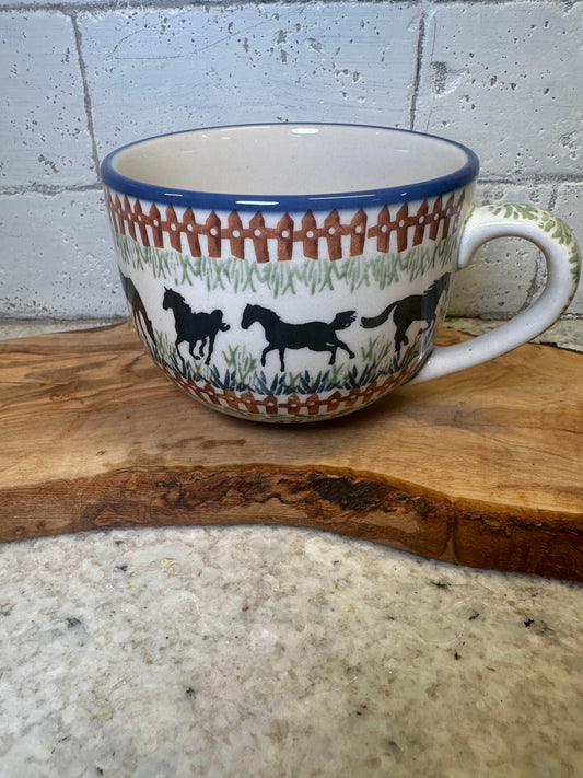 Manufaktura, Horsin' Around, Latte Cup 17 oz.