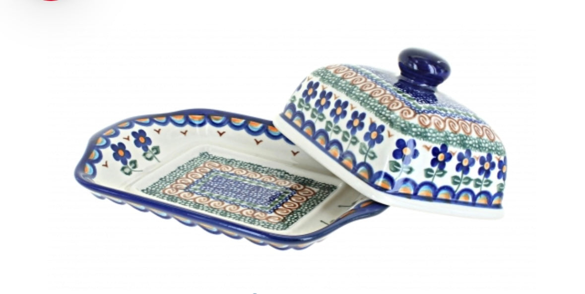 Vena, Aztec Flower Square Butter Dish