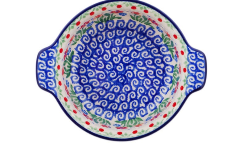 Ceramika Artystyczna Polish Pottery, Babcia's Garden, Bowl with Handles
