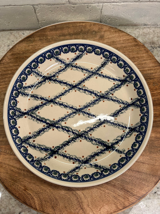 Zaklady Polish Pottery, Traditional Pattern, Pie Baker