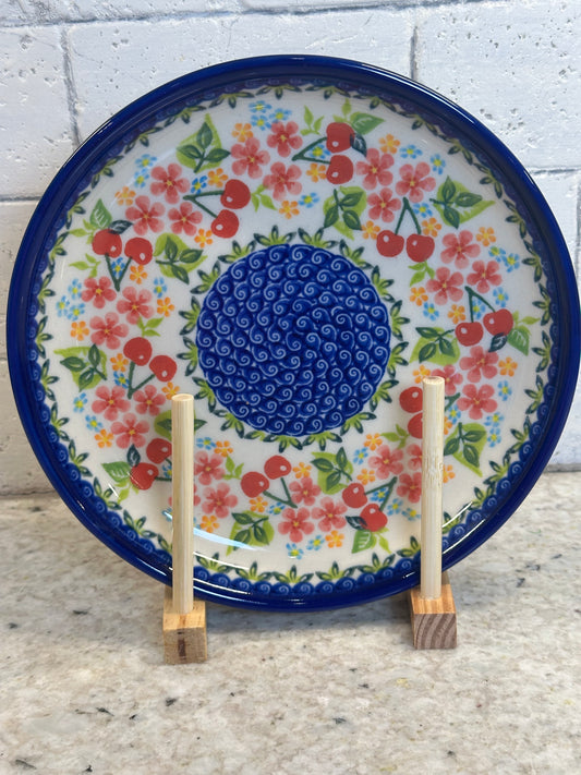 Kalich, Art Level, Cherries and Blossom, Lipped Plate 8"
